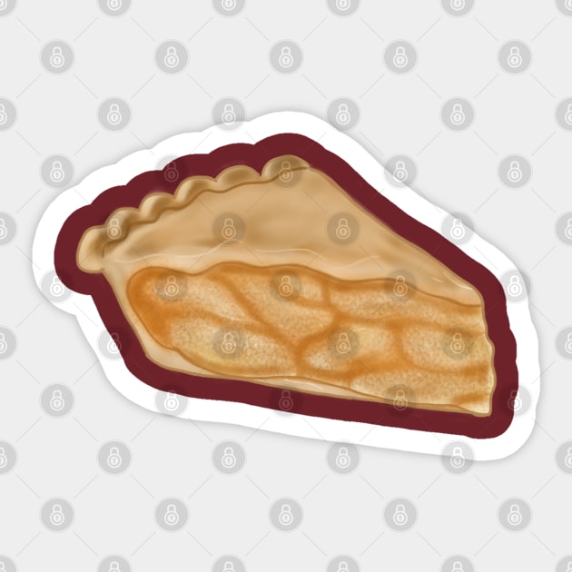 A Slice of Pie- Apple Pie Sticker by tesiamarieart